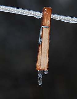 Icy clothespin 